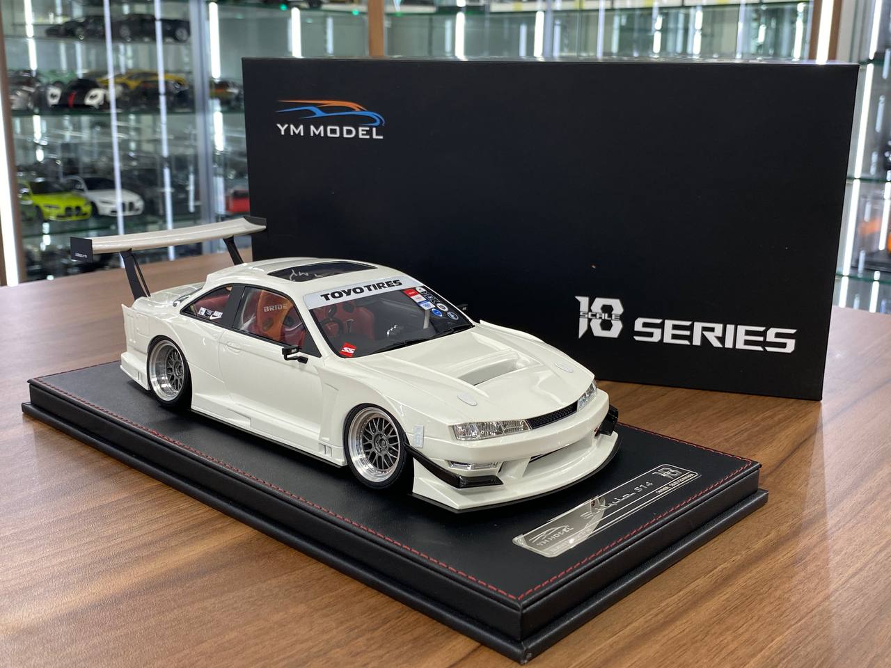 🚨1:18 Resin Model Nissan Silvia S15 – White | YM Models (Limited 99 pcs – Dubai Collectors)