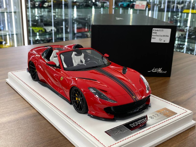 🚨1:18 Resin Model IVY Merit Models Ferrari 812 GTS – Nuova Rosso Corsa / White Interior (Limited 69 pcs)