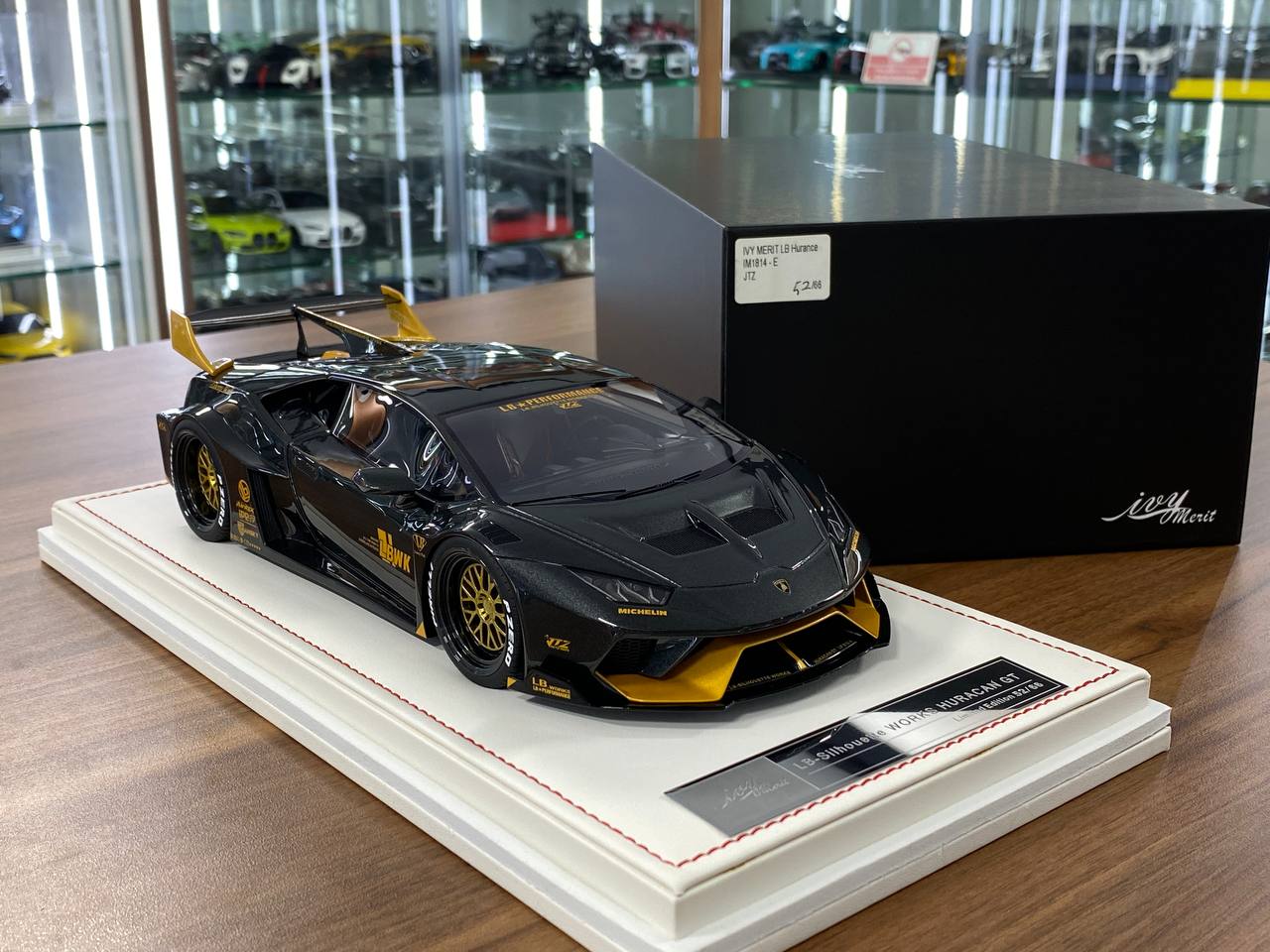 🚨1/18 Resin Lamborghini Huracan GT LB-Works – JTC Black / Yellow - IVY Merit Models - Limited 66 pcs