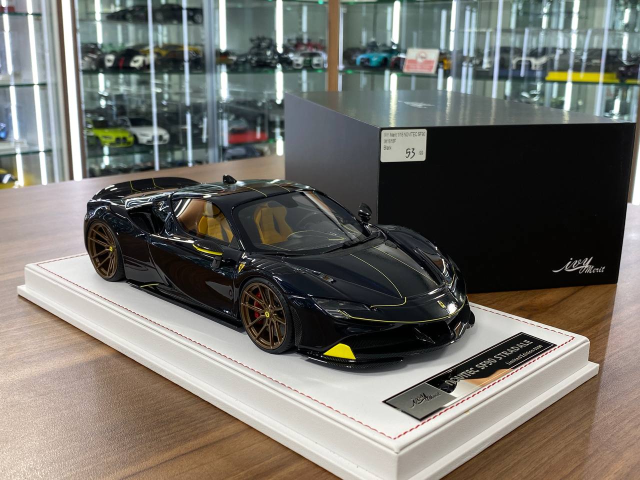 🚨1/18 Resin Ferrari SF90 Stradale – Black - IVY Merit Models - Limited to 99 pcs