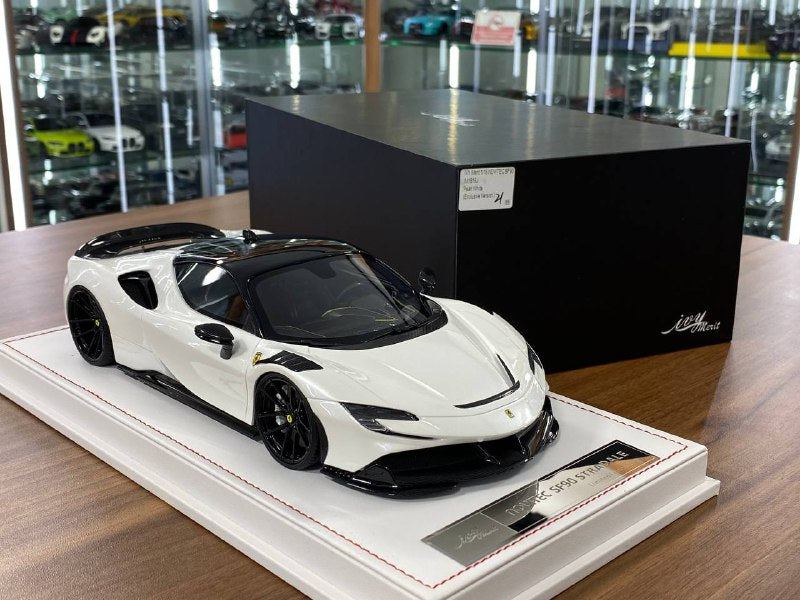 🚨1/18 Resin Ferrari SF90 Stradale – Pearl White (Exclusive Version) - Limited to 88 pcs