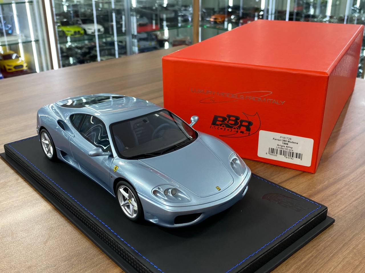 1:18 Resin Model BBR Collection Model Ferrari 360 Modena 1999 – Grigio Alloy (Limited 60 pcs – Dubai Collectors)