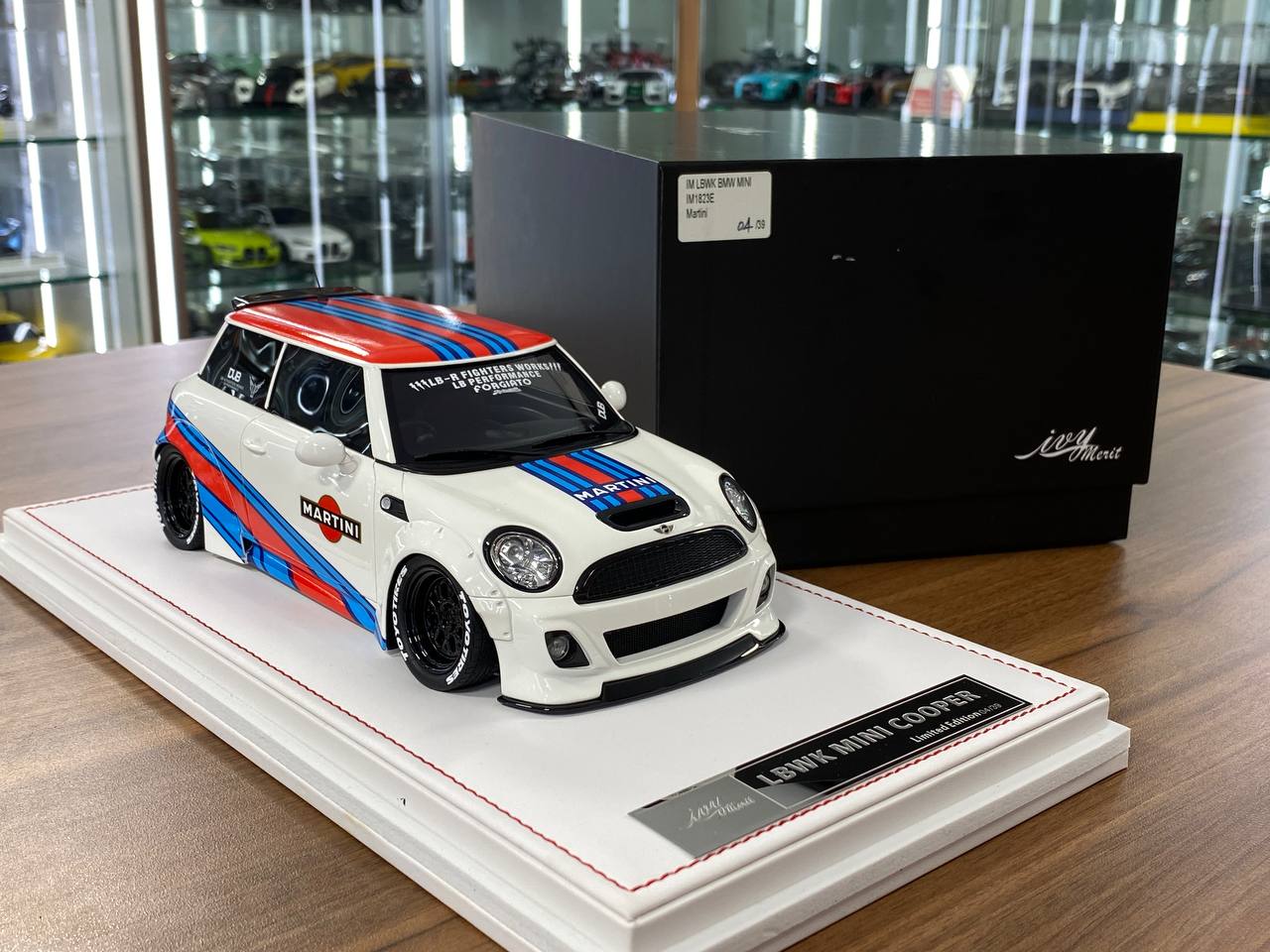 1:18 Resin Model IVY Merit Models Mini Cooper LBWK – Martini (Limited 39 pcs – Dubai Collectors)