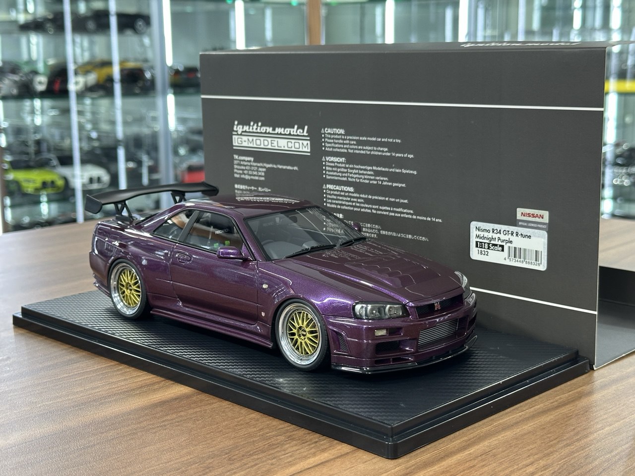 Ignition Model 1/18 Resin Nissan Skyline GT-R R34 R-Tune Nismo – Midnight Purple