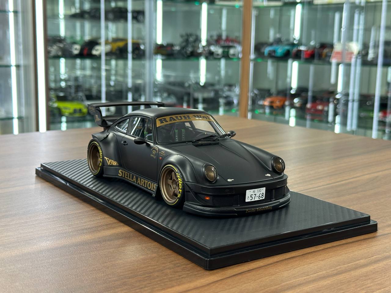 Porsche 964 RWB Stella Artois Matte Black 1/18 Resin – dturman.com