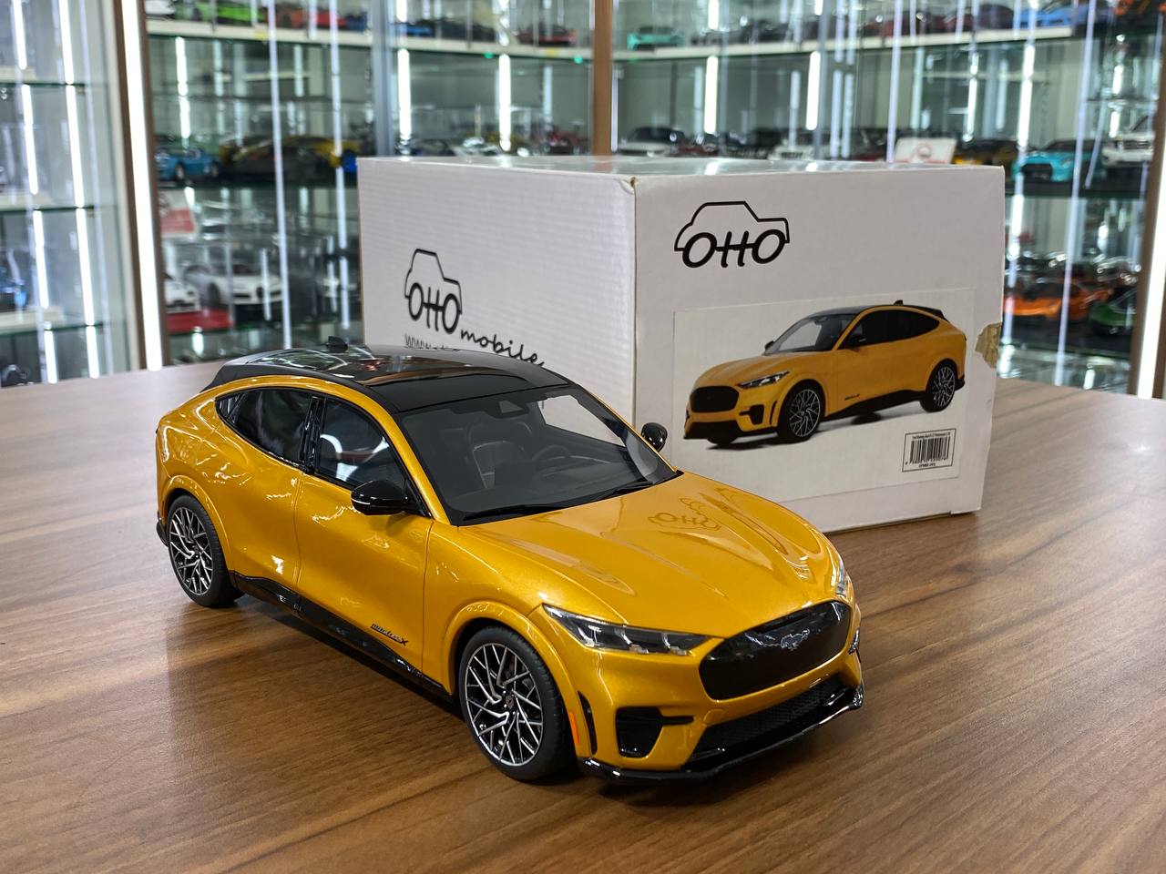 1/18 Resin Ford Mustang Mach-E GT Performance by OttO Mobile in Yellow – Limited 999pcs