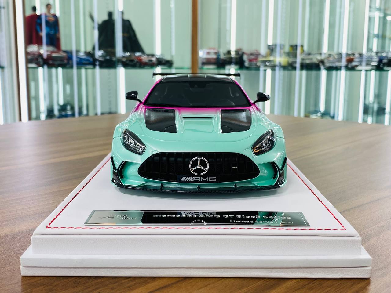 1/18 Resin Model - IVY Models Mercedes AMG GT Black Series in White Pink, Limited to 50 Pieces