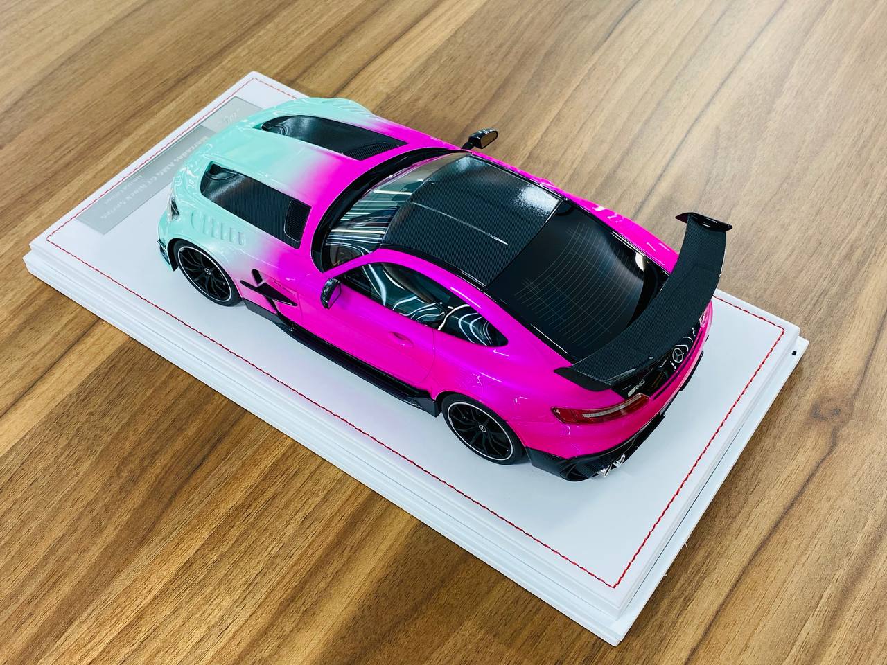 1/18 Resin Model - IVY Models Mercedes AMG GT Black Series in White Pink, Limited to 50 Pieces