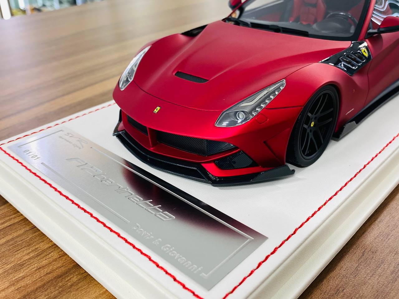 1/18 Resin Model - Davis & Giovanni Ferrari F12 Berlinetta in Matt Chrome Red, 01/01 Limited Edition