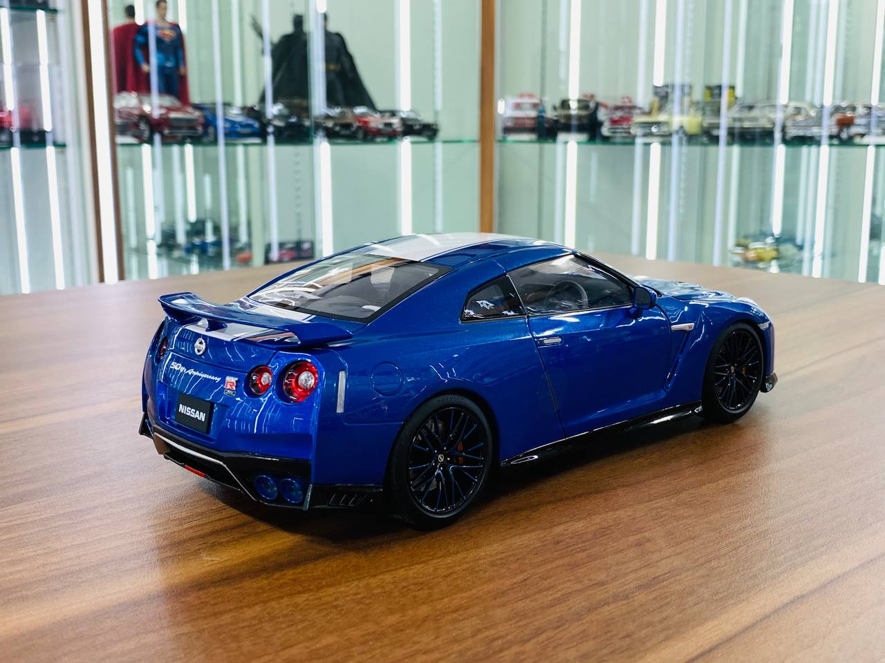 1/18 Diecast - MotorHelix Nissan GT-R R35 50th Anniversary in Wangan Blue, Limited to 1199 Pieces
