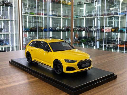 1/18 Resin Audi RS4 25th Anniversary 2024 GT Spirit in Yellow – Limited 999pcs