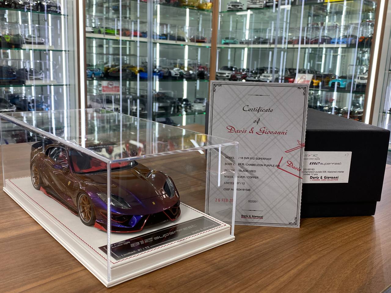 1/18 Resin Ferrari 812 Superfast SVR Chameleon Purple 006 – Davis & Giovanni Limited 10