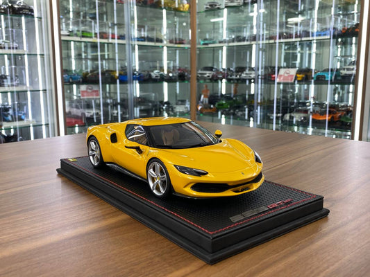 1/18 Resin Ferrari 296 GTB Giallo Tristrato – MR Collection Limited 99 pcs