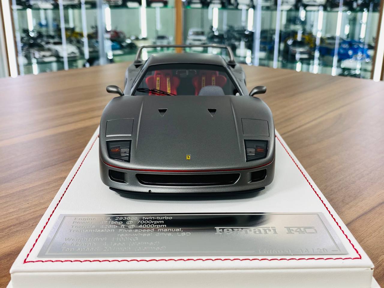 1/18 Resin Model Davis & Giovanni Ferrari F40 Matt Grey Limited to 20 Pcs.