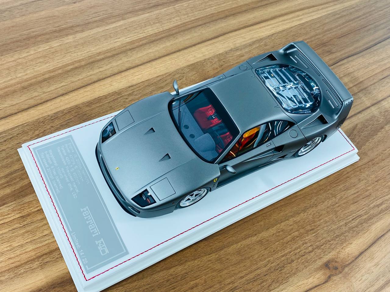 1/18 Resin Model Davis & Giovanni Ferrari F40 Matt Grey Limited to 20 Pcs.