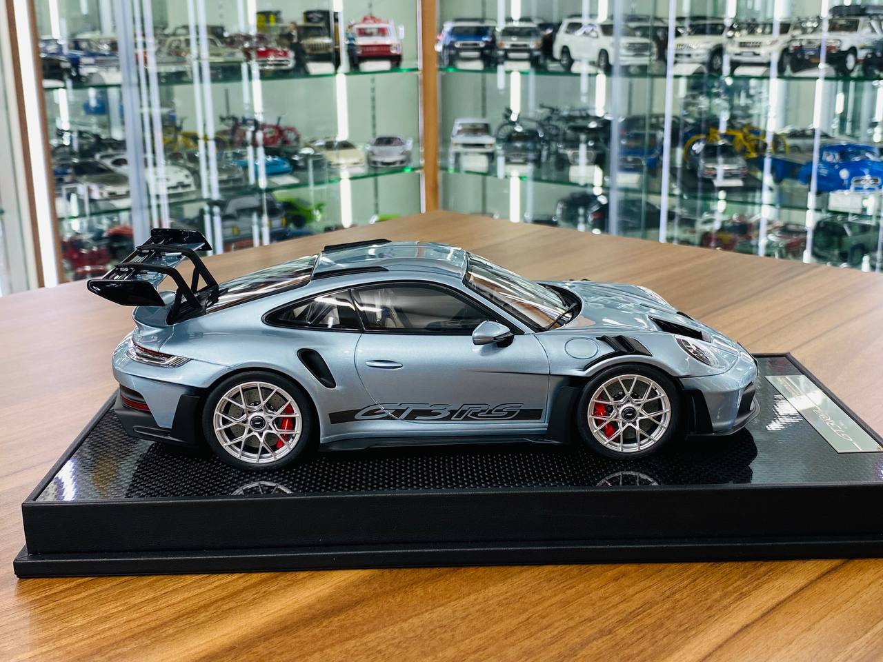 1/18 Resin Model - Timothy & Pierre Porsche 911 GT3 RS Weissach Package in Ice Blue, Limited to 40 Pieces