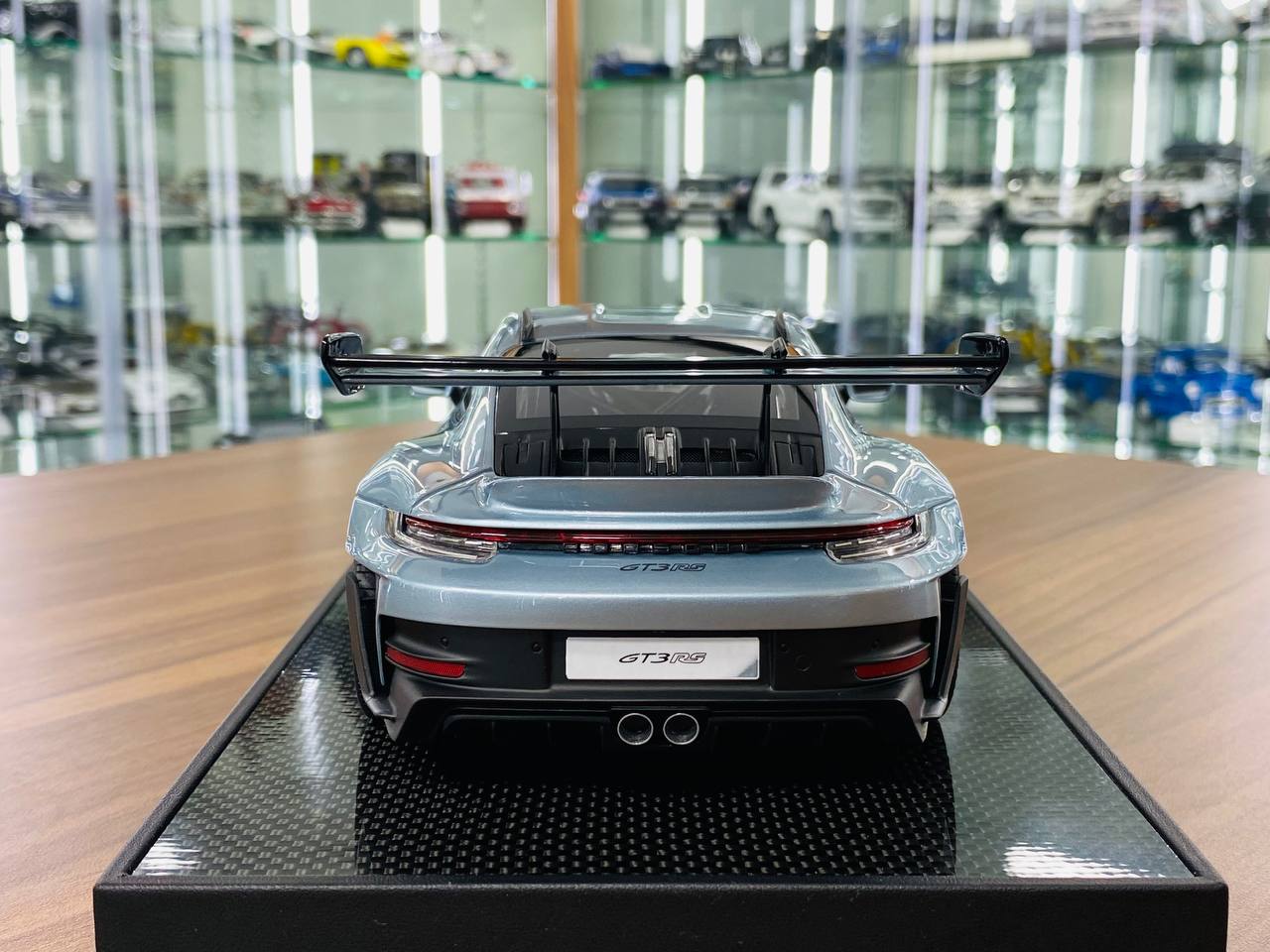 1/18 Resin Model - Timothy & Pierre Porsche 911 GT3 RS Weissach Package in Ice Blue, Limited to 40 Pieces