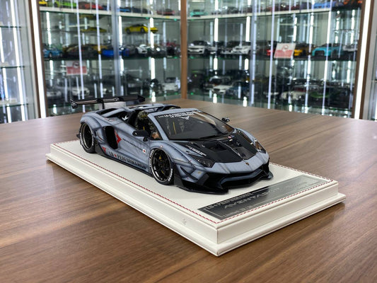1/18 Resin Lamborghini Aventador LP 720-4 Roadster LBWK – Davis & Giovanni Matt Grey Zero Fighter Limited 36 pcs