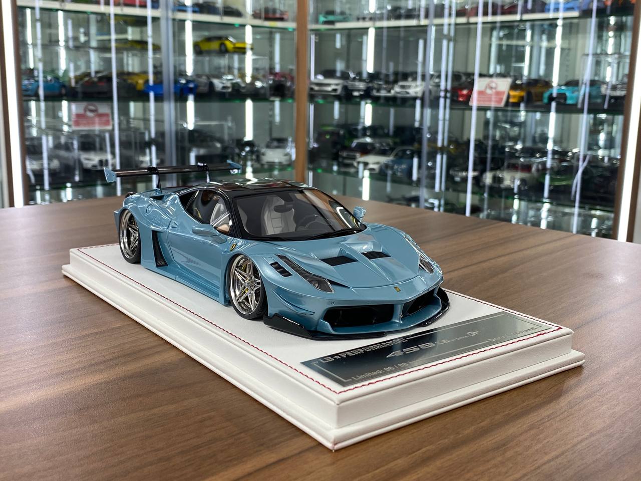 1/18 Resin Ferrari 458 GT LB Works – Davis & Giovanni AZZURRO THETYS with Carbon Roof Limited 8 pcs