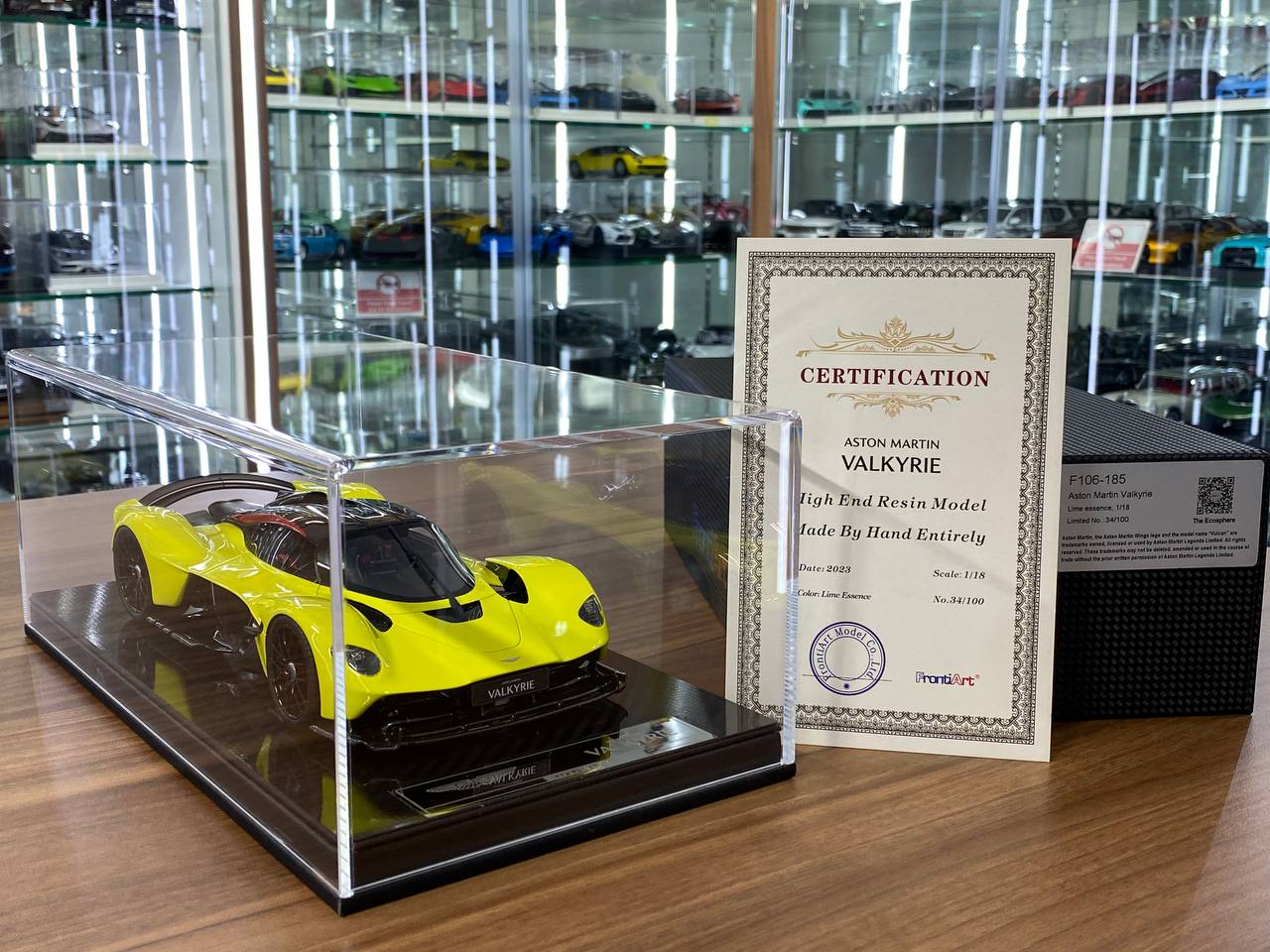 1/18 Resin  Aston Martin Valkyrie – Fronti Art Lime Essence - Limited 100 pcs