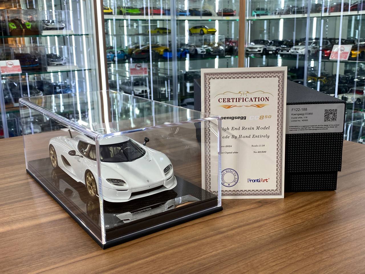 1/18 Resin Koenigsegg CC850 – FrontiArt Crystal White - Limited 500 pcs