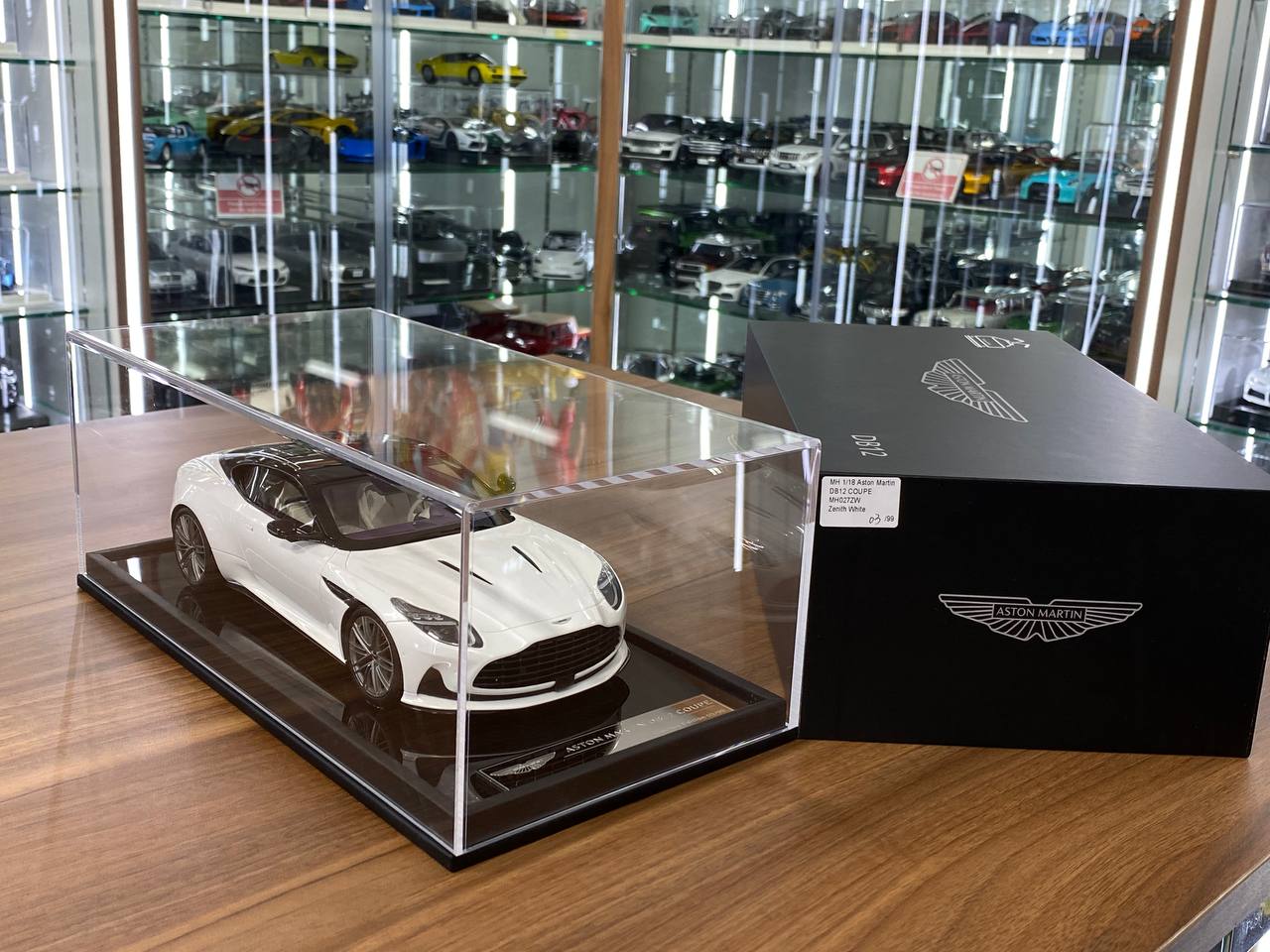 1/18 Resin Aston Martin DB12 Coupe – MotorHelix Zenith White  Limited 99 Pcs
