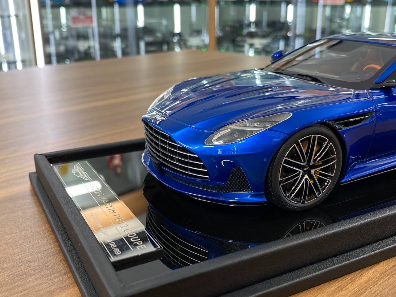 1/18 Resin Aston Martin DB12 Coupe – MotorHelix Ion Blue Limited 99