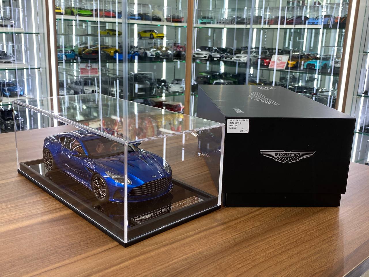 1/18 Resin Aston Martin DB12 Coupe – MotorHelix Ion Blue Limited 99