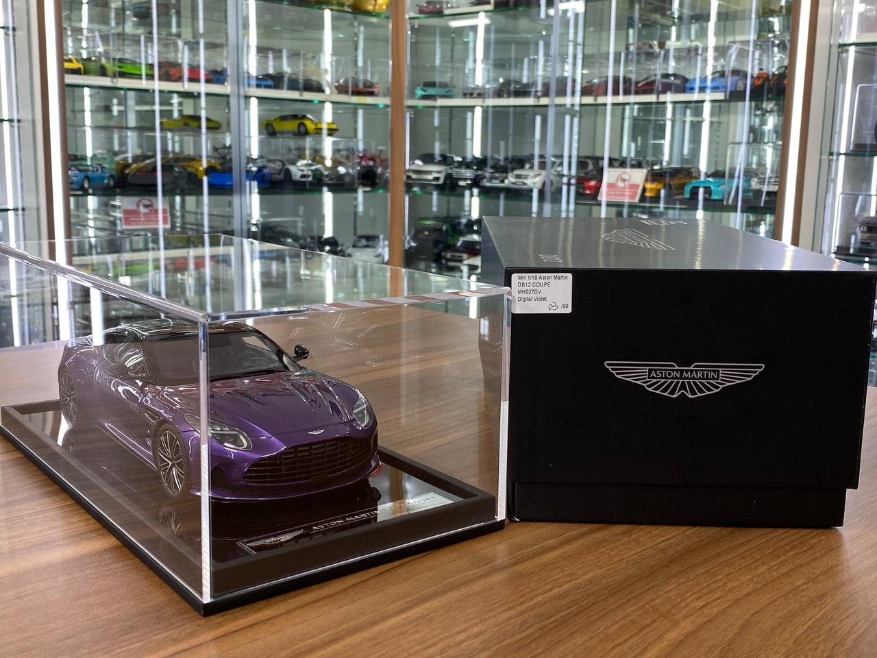 1/18 Resin Aston Martin DB12 Coupe – MotorHelix Digital Violet - Limited 99pcs