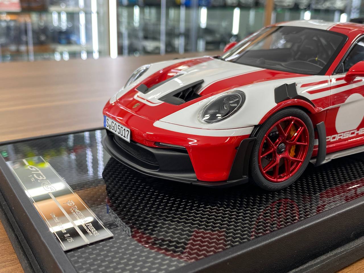 1/18 Resin Timothy & Pierre Porsche 911 GT3 RS (992.1)  Salzburg Livery / red rim Limited Edition: 25 pcs