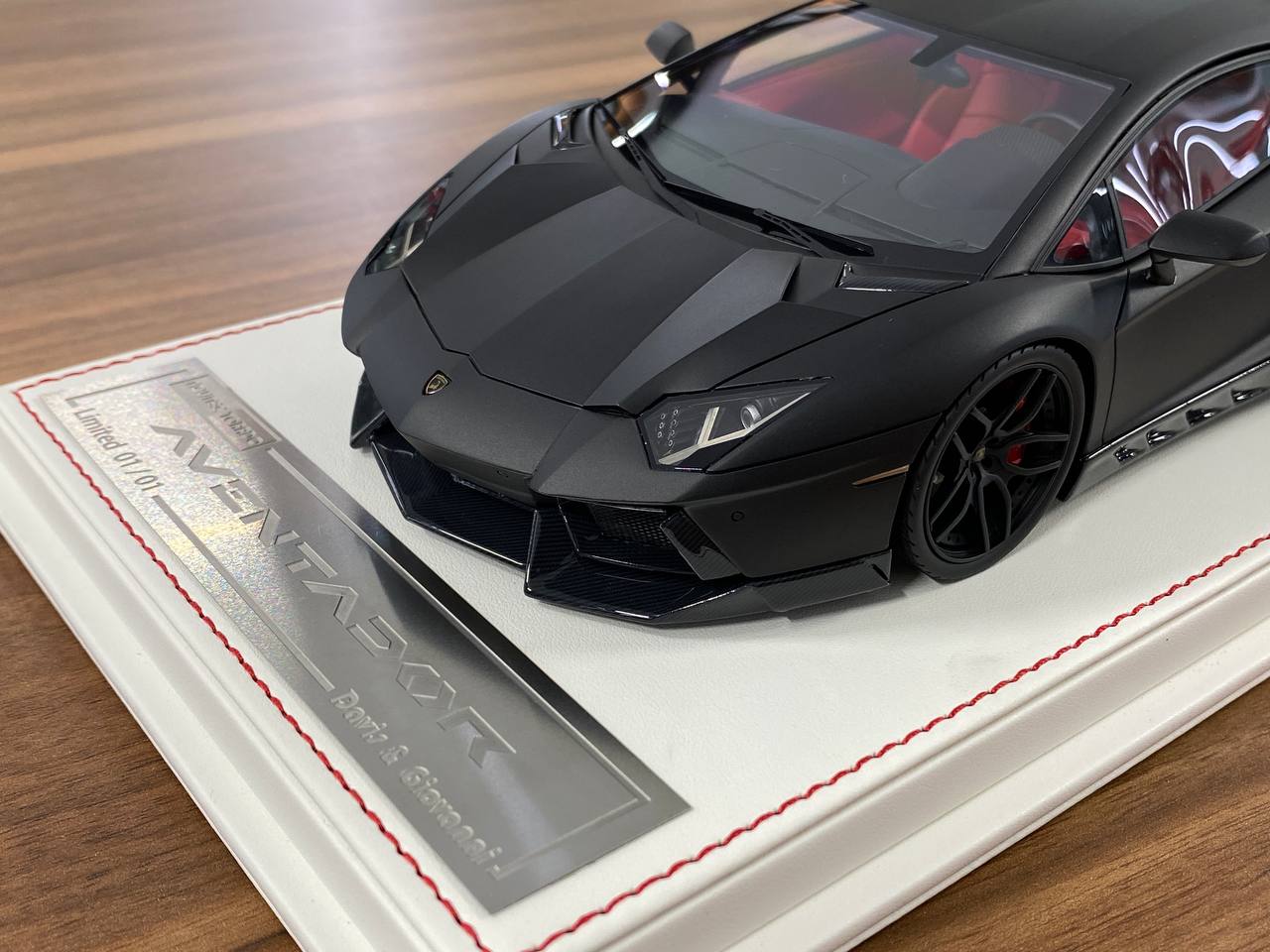1/18 Resin Lamborghini AVENTADOR Novitec TORADO by Davis & Giovanni in Matt Black , ADV1 rim Limited- 1 of 1