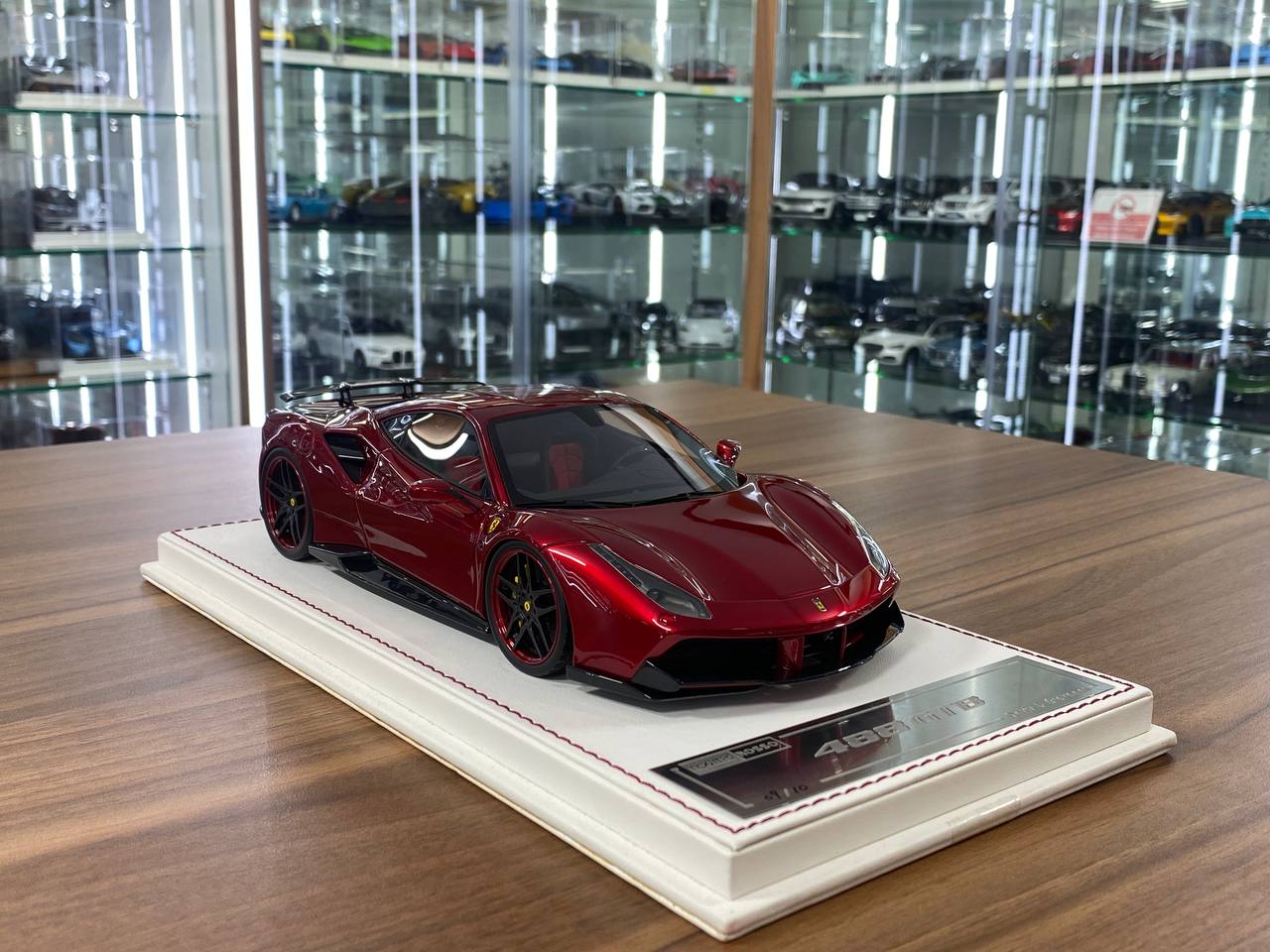 1/18 Resin Ferrari 488 GTB NOVITEC ROSSO  Chrome Red by Davis & Giovanni Limited 10 pcs