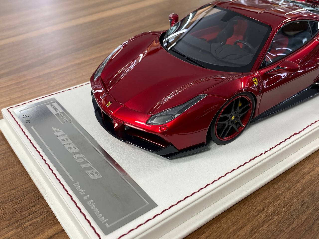 1/18 Resin Ferrari 488 GTB NOVITEC ROSSO  Chrome Red by Davis & Giovanni Limited 10 pcs