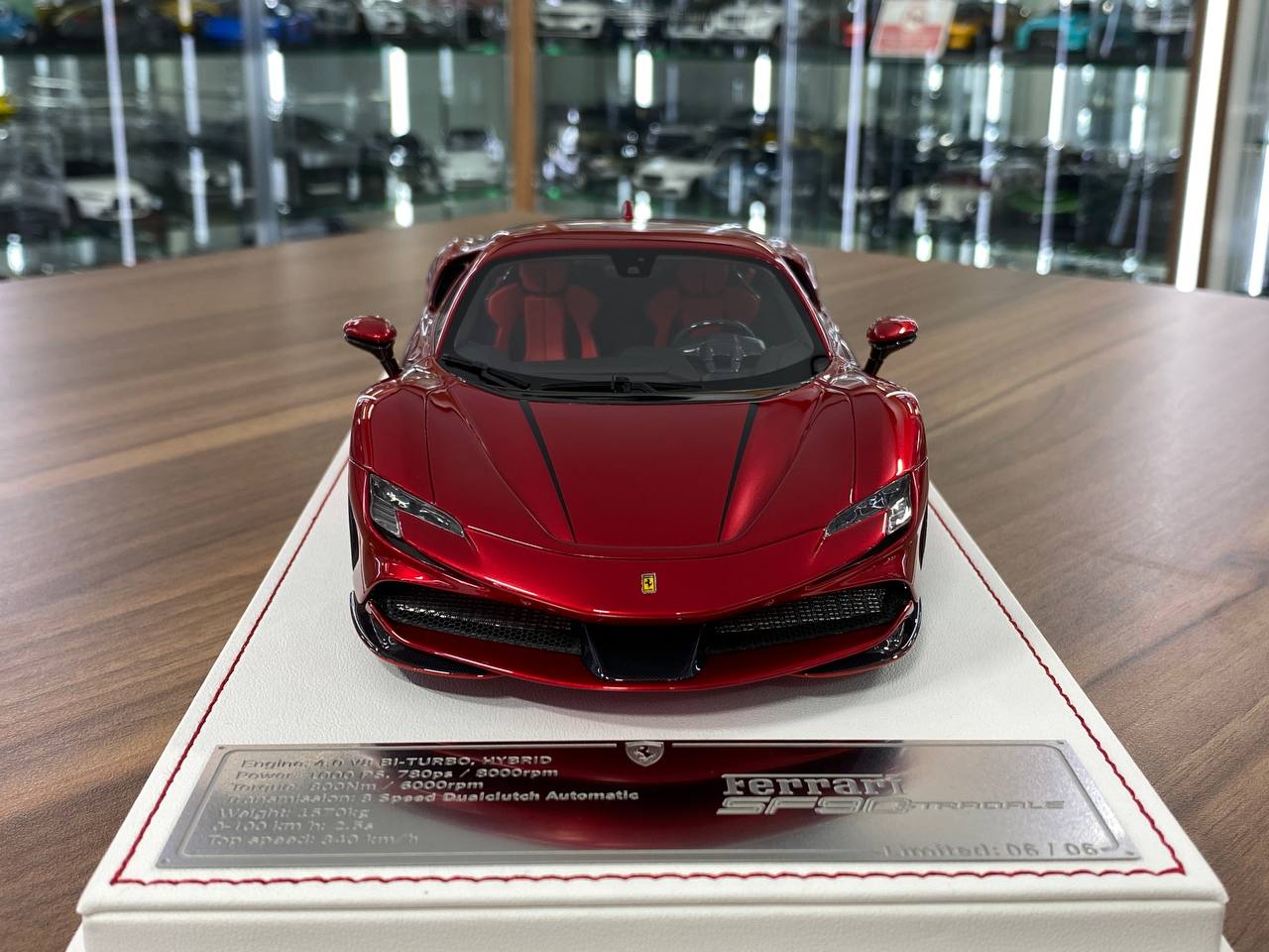 1/18 Resin – Ferrari SF90 Stradale Novitec | Davis & Giovanni | Limited 6 pcs | Candy Red / Black Red Interior