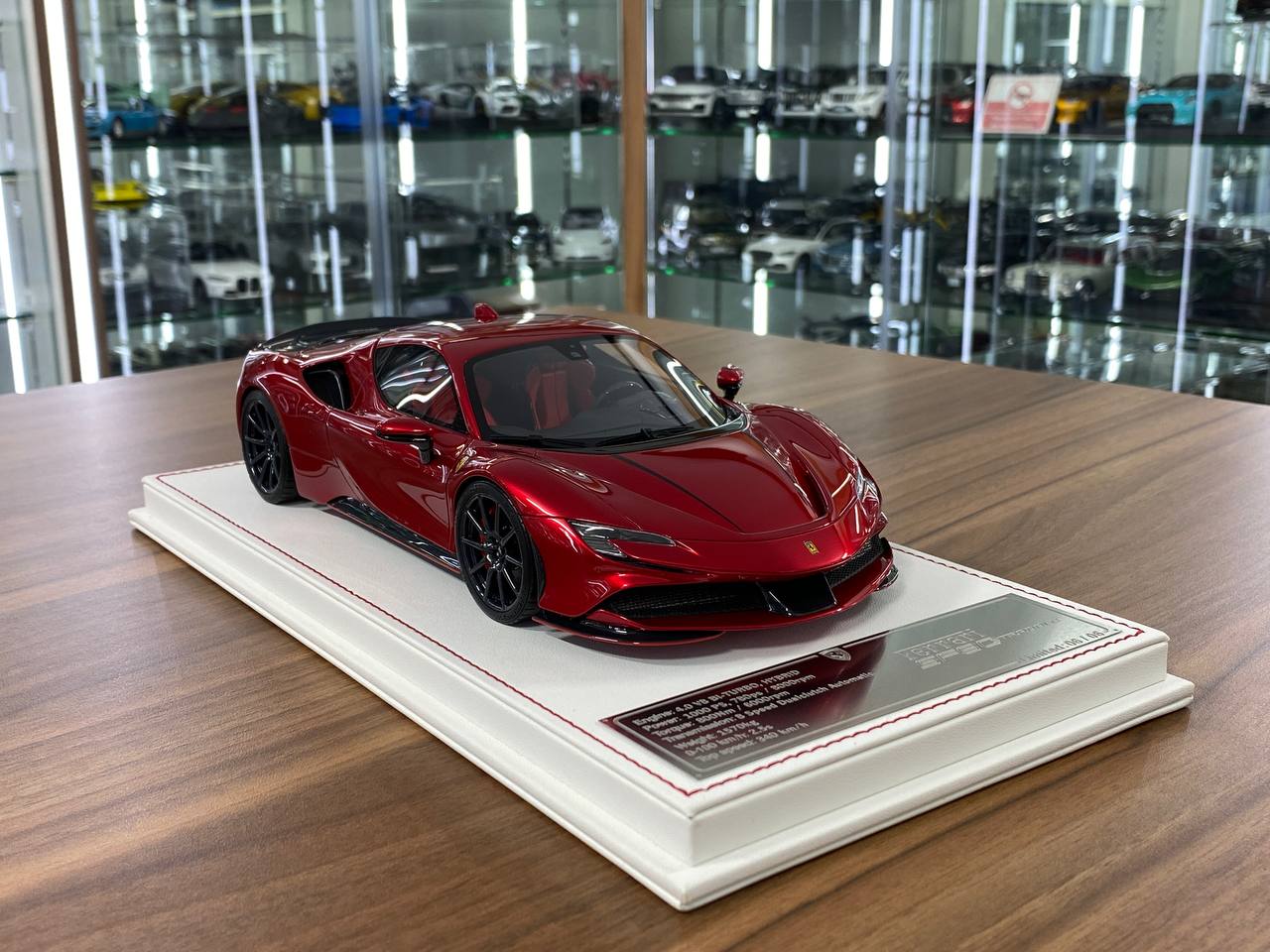 1/18 Resin – Ferrari SF90 Stradale Novitec | Davis & Giovanni | Limited 6 pcs | Candy Red / Black Red Interior