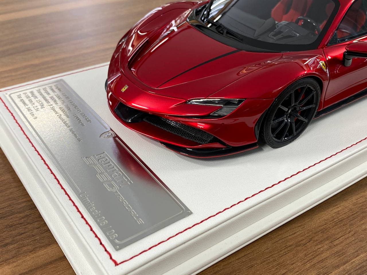 1/18 Resin – Ferrari SF90 Stradale Novitec | Davis & Giovanni | Limited 6 pcs | Candy Red / Black Red Interior
