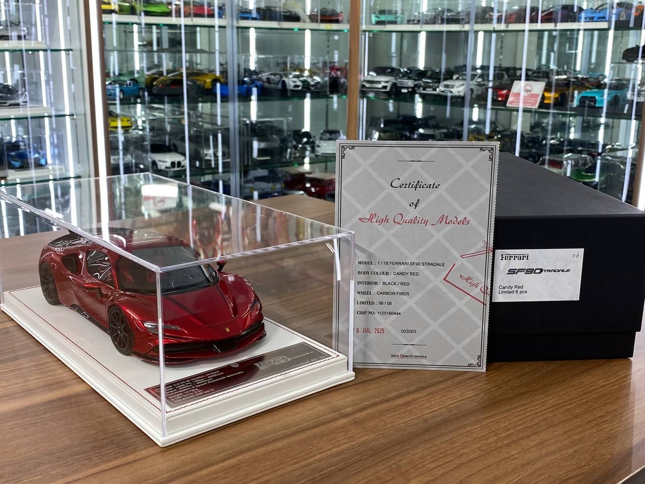 1/18 Resin – Ferrari SF90 Stradale Novitec | Davis & Giovanni | Limited 6 pcs | Candy Red / Black Red Interior