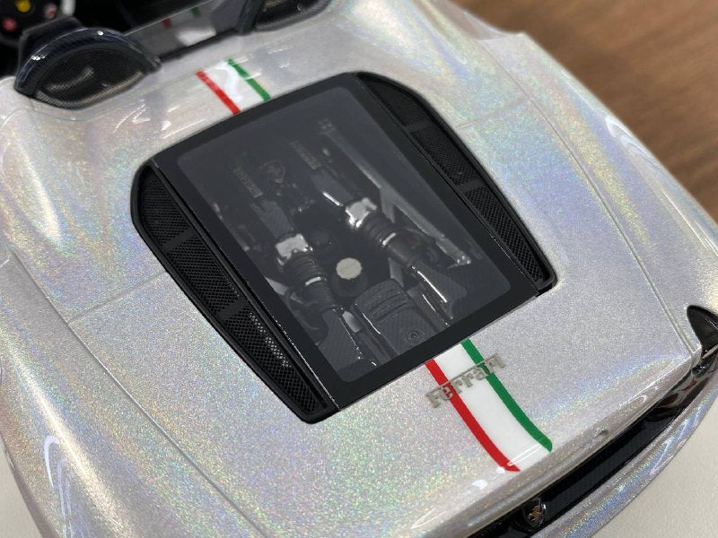 1/18 Resin Ferrari 16M Scuderia Spider Novitec | Davis & Giovanni | Limited 10 pcs | Fantasy White with Italia Stripe