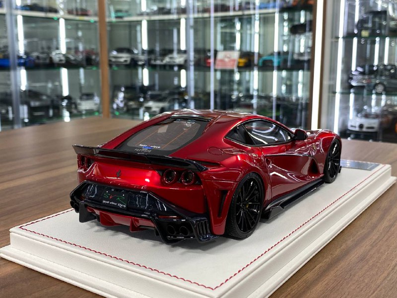 1/18 Resin Ferrari 812 Superfast SVR | Davis & Giovanni | Limited 6 pcs | Candy Red with Black Accents