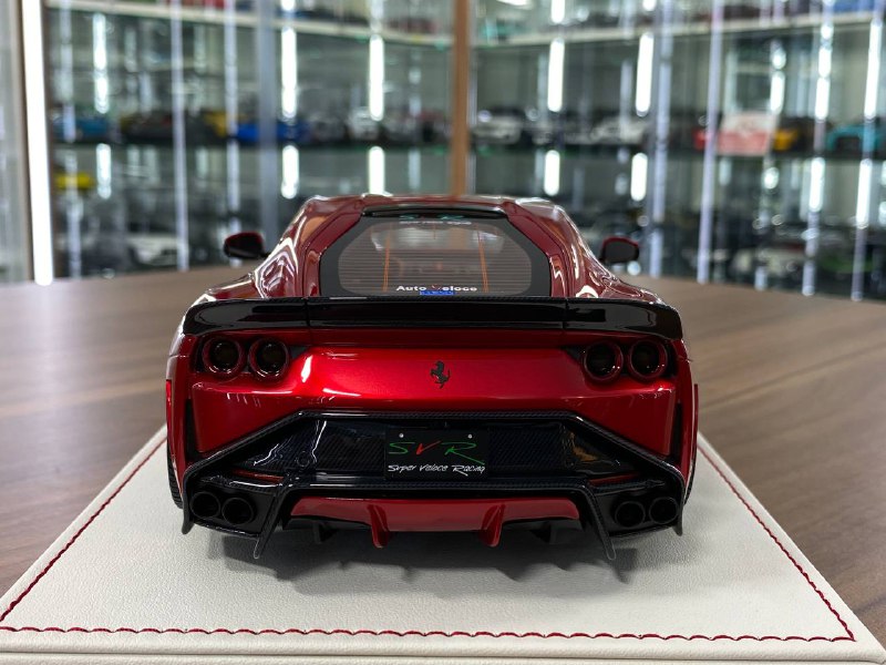 1/18 Resin Ferrari 812 Superfast SVR | Davis & Giovanni | Limited 6 pcs | Candy Red with Black Accents