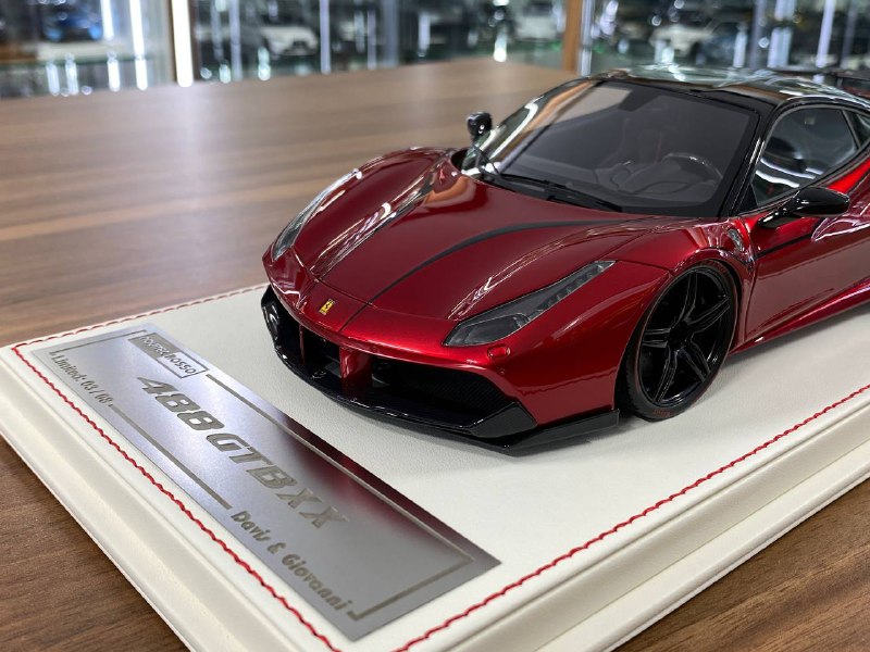 1/18 Resin Ferrari 488 GTB XX Novitec Rosso | Davis & Giovanni | Limited 8 pcs | Chrome Red