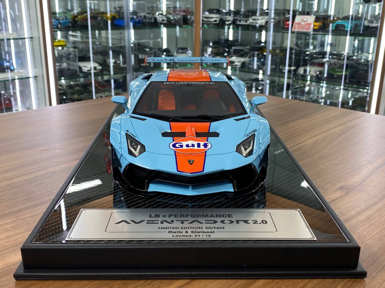 1/12 Davis & Giovanni Lamborghini Aventador 2.0 LB★WORKS – Gulf | Resin | 1 of 10