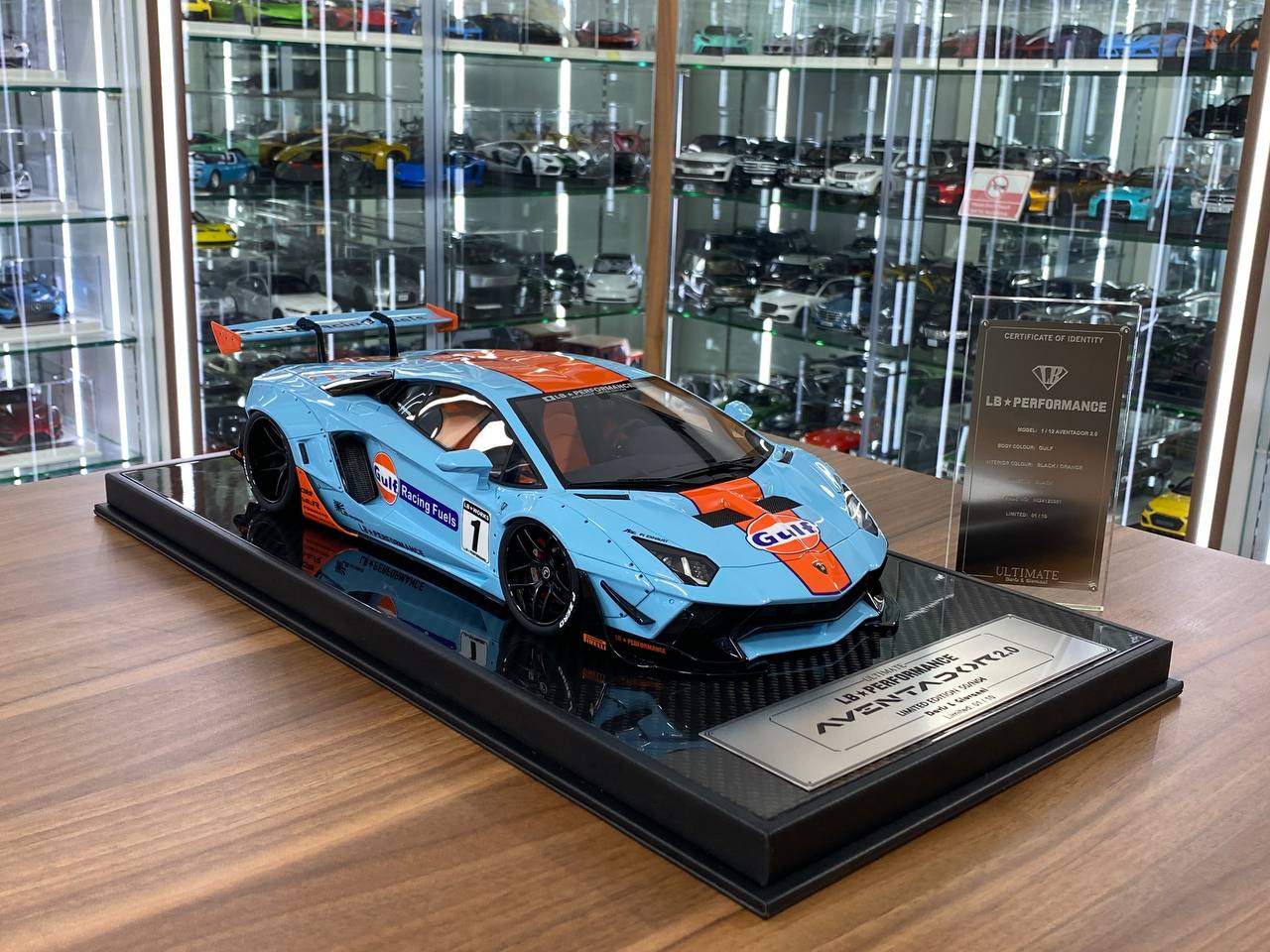 1/12 Davis & Giovanni Lamborghini Aventador 2.0 LB★WORKS – Gulf | Resin | 1 of 10