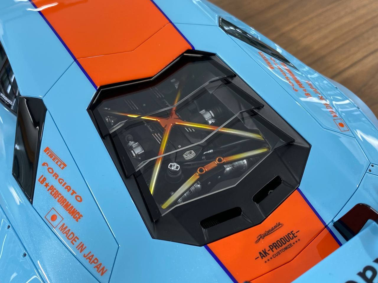 1/12 Davis & Giovanni Lamborghini Aventador 2.0 LB★WORKS – Gulf | Resin | 1 of 10