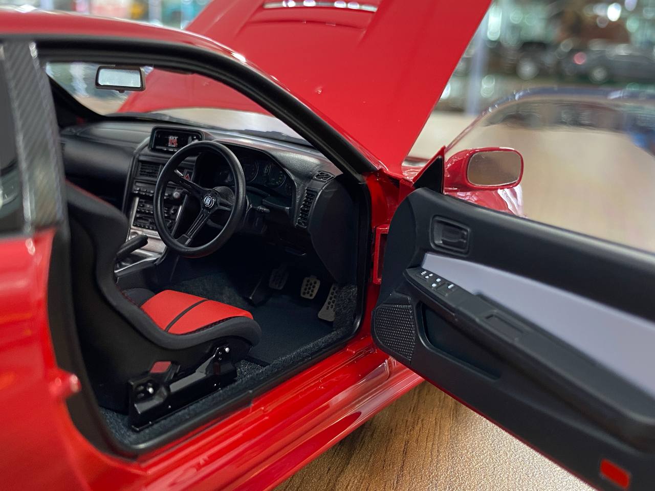 1/18 Diecast – Nissan Skyline GT-R R34 Customized Version | MotorHelix | Limited 399 pcs | Active Red
