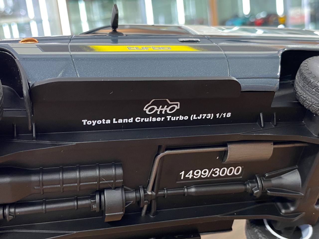 1/18 Resin Model OttO Mobile Toyota Land Cruiser Turbo (LJ73) 1987 – Grey Blue – Limited 3000 pcs