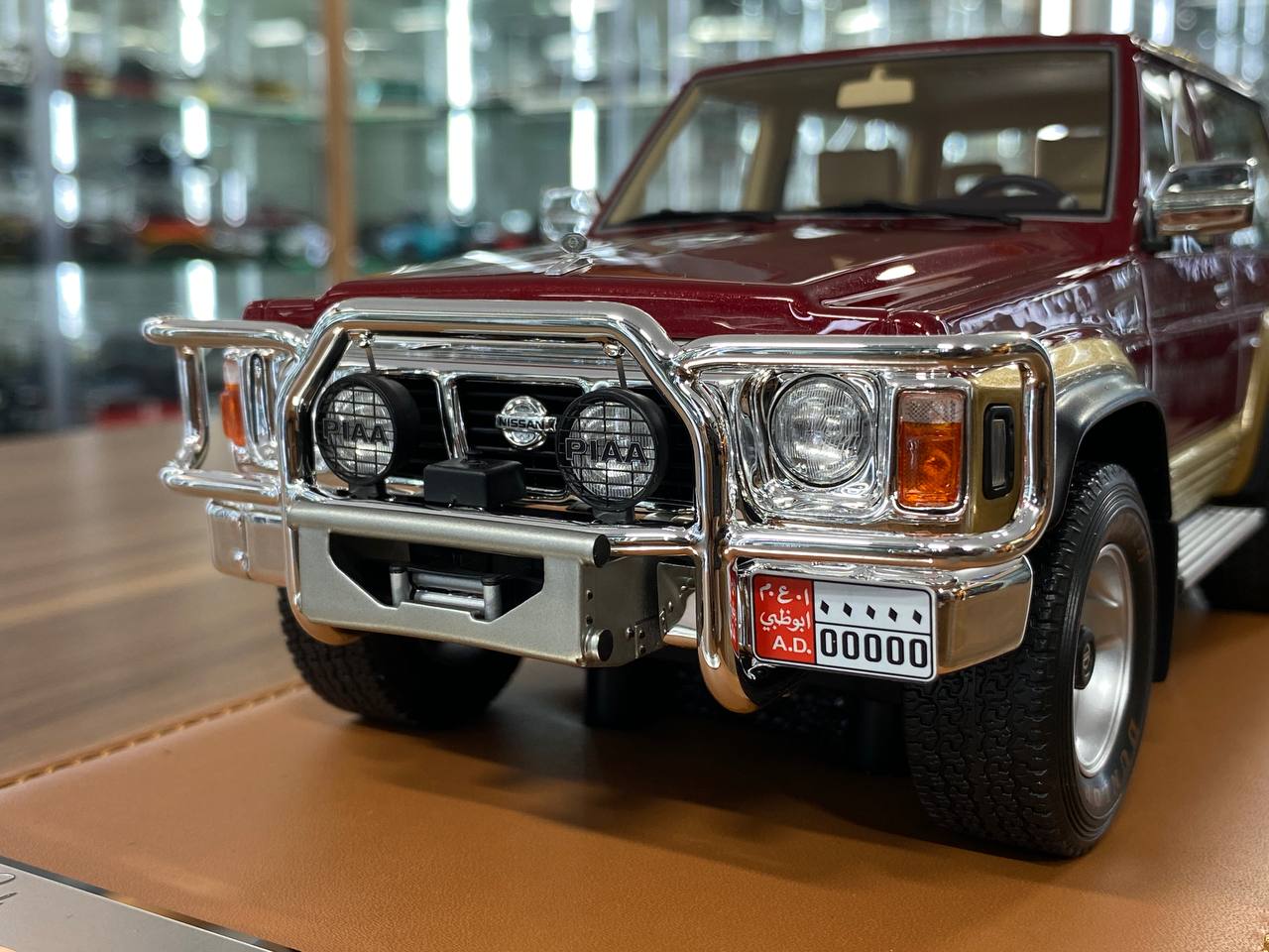 Nissan PATROL Y60 1994 Dark Red / Gold by Old School Models (1/18 Resin)- Limited 70 pcs