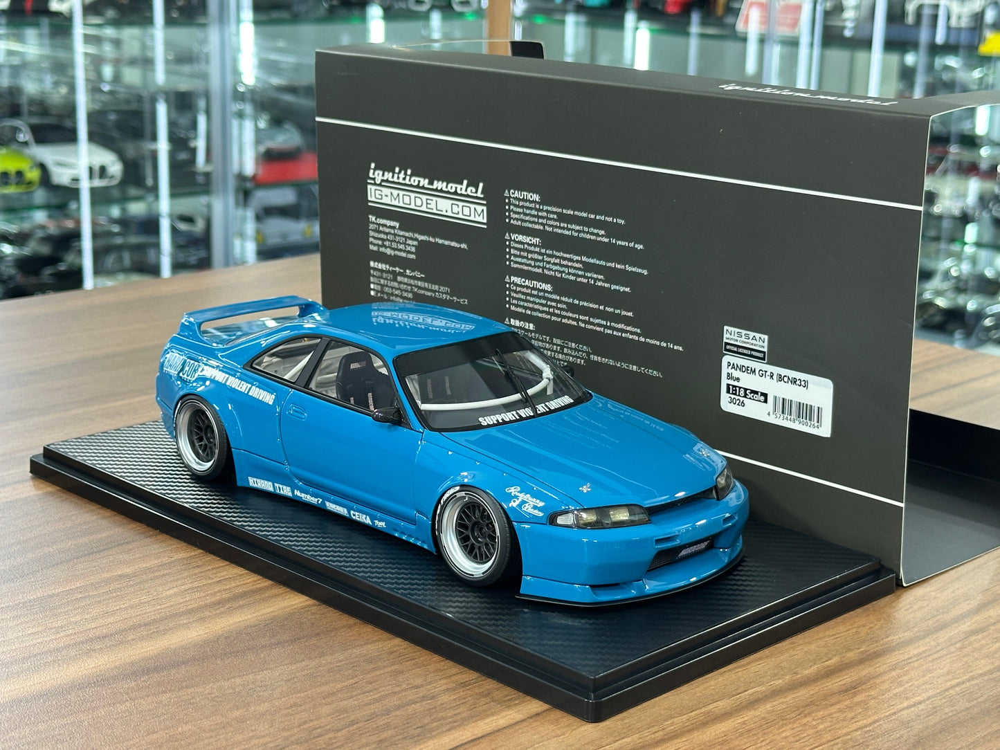 1/18 Resin Ignition Model Nissan Skyline GT-R R33 Pandem – Blue