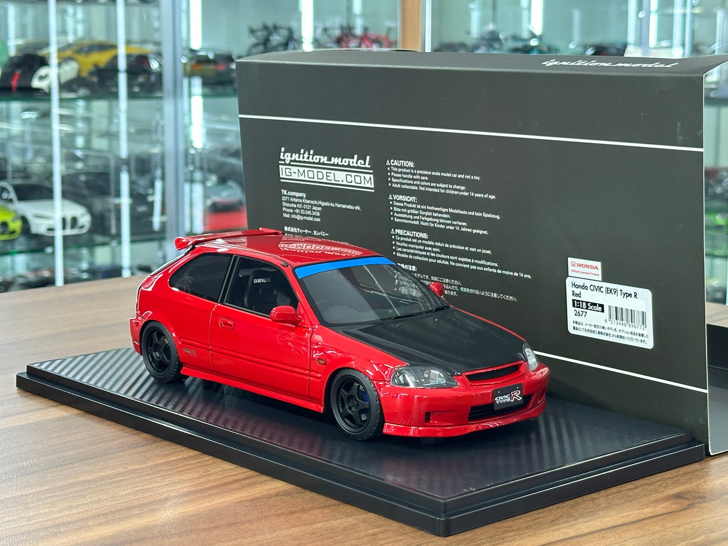 1/18 Resin Ignition Model Honda Civic EK9 Type R – Red