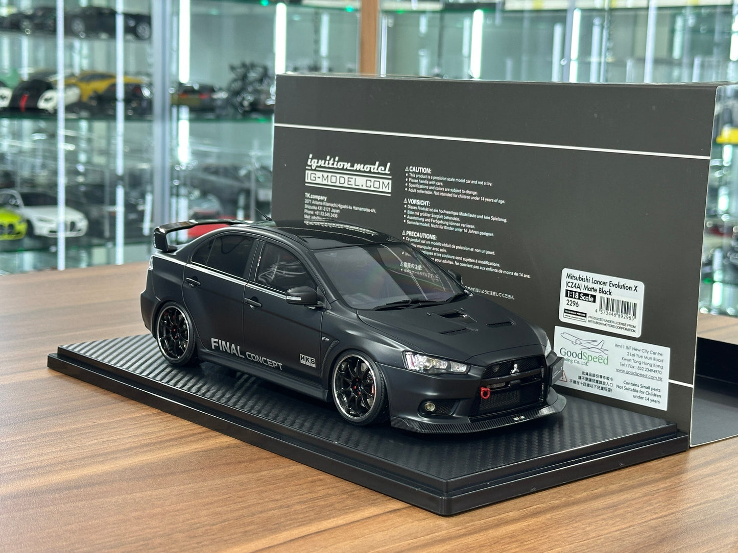 1/18 Resin Ignition Model Mitsubishi Lancer Evolution X CZ4A – Matte Black